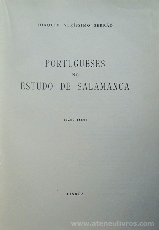 Portugueses no Estudo de Salamanca (1250-1550)