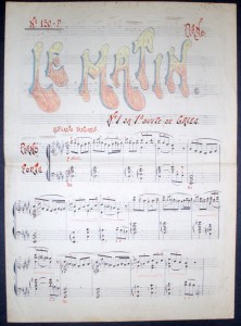 Partitura de Musica «Le Matin» em Manuscrito «€ 10.00»