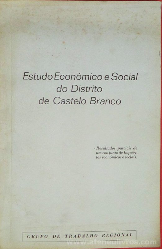 Estudo Econômico e Social do Distrito de Castelo Branco